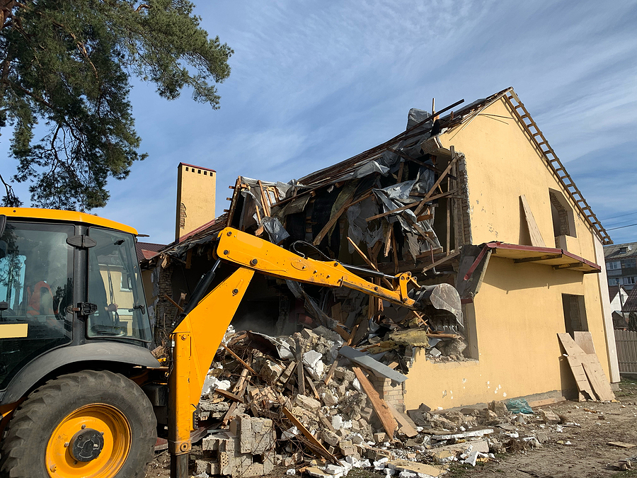 destructing the residential area